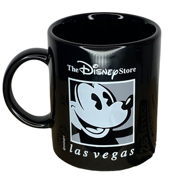 The Disney Store Las Vegas Souvenir Mug Cup Black and White 12 Oz - Picture 6 of 8